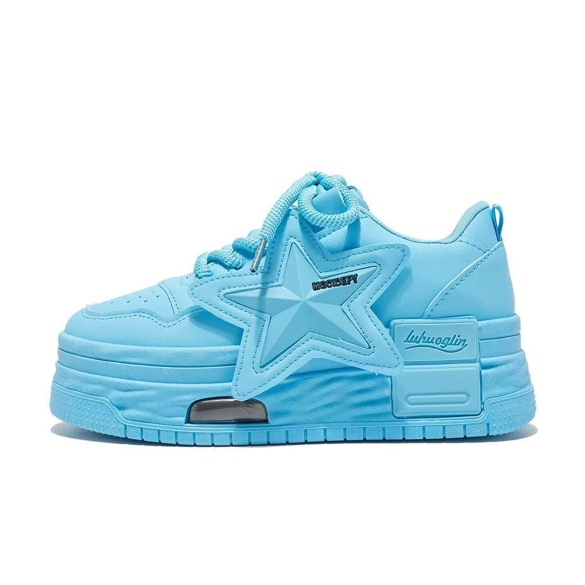 Damen Sneaker Chunky Sternen-Design Komfort Sohle
