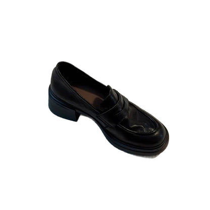 Damen Loafers Moderner Blockabsatz Elegante Schuhe