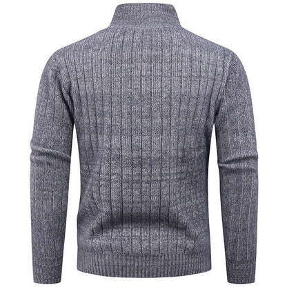 Herren Rollkragenpullover Modern Zopfmuster Elegante Style