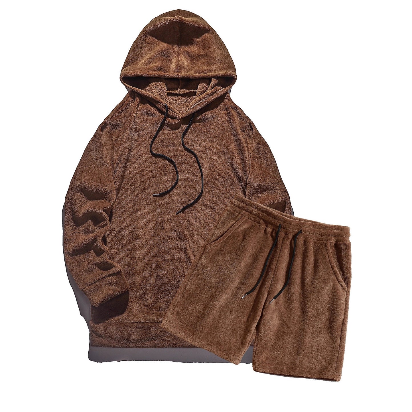 Herren Hoodie Shorts Set Bequem Kuschelig Sportlich - BerlinGlamour