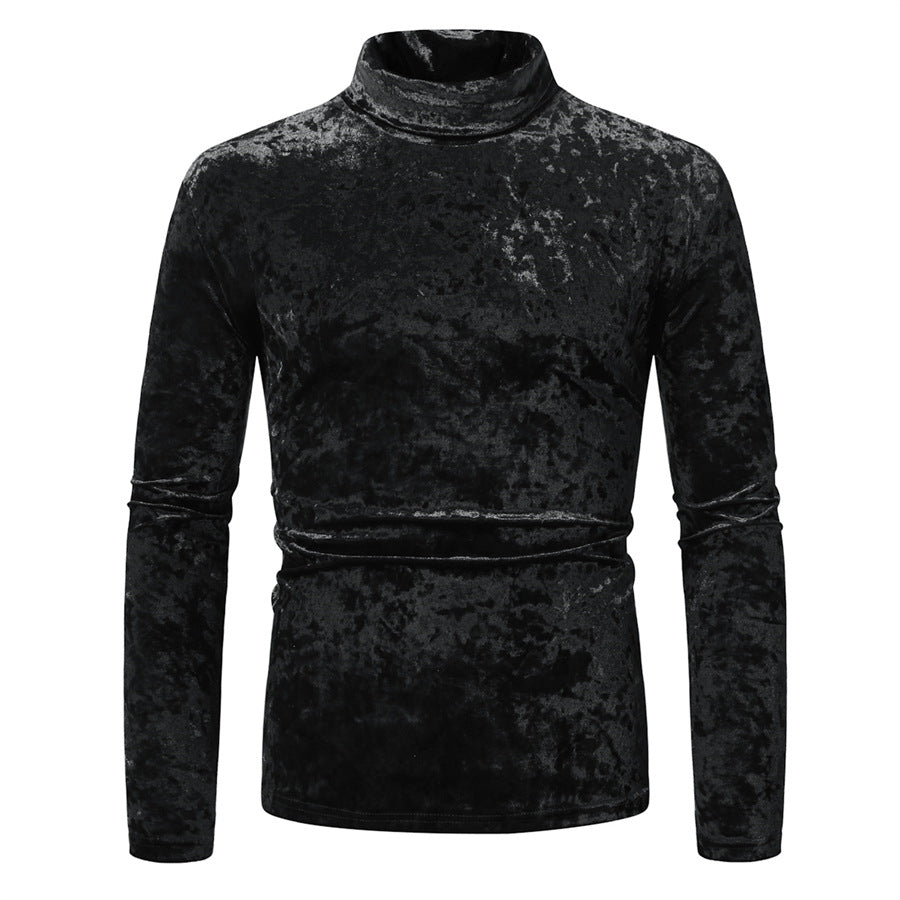 Herren Rollkragenpullover aus Samt Stilvoll Eleganter Damenlook