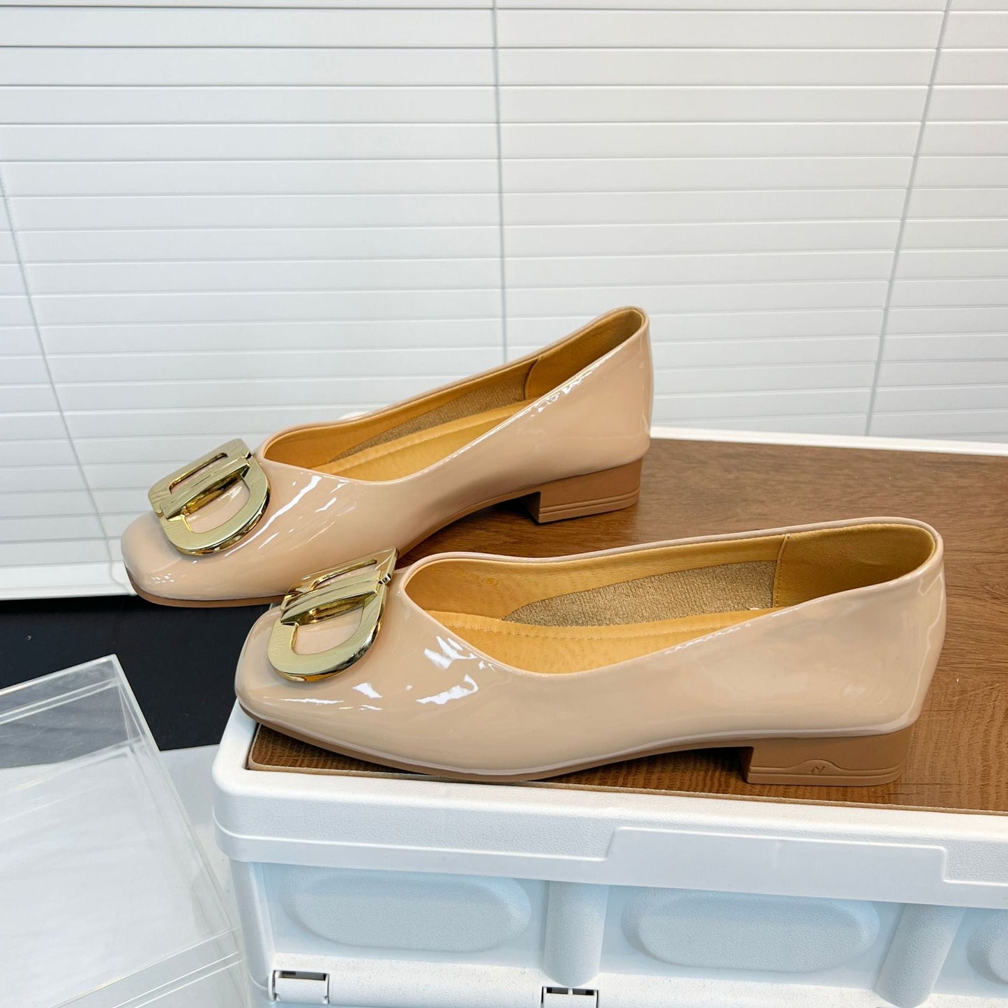 Damen Ballerinas Schmuck Detail Modern Chic