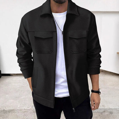 Herren Jacke Modern Stylisch Mit Taschen