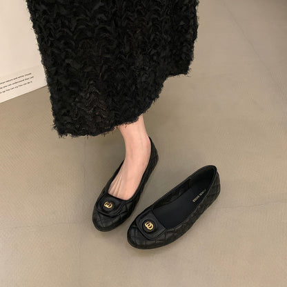 Damen Ballerinas Elegante Schuhe Klassisch Mit Zierborte