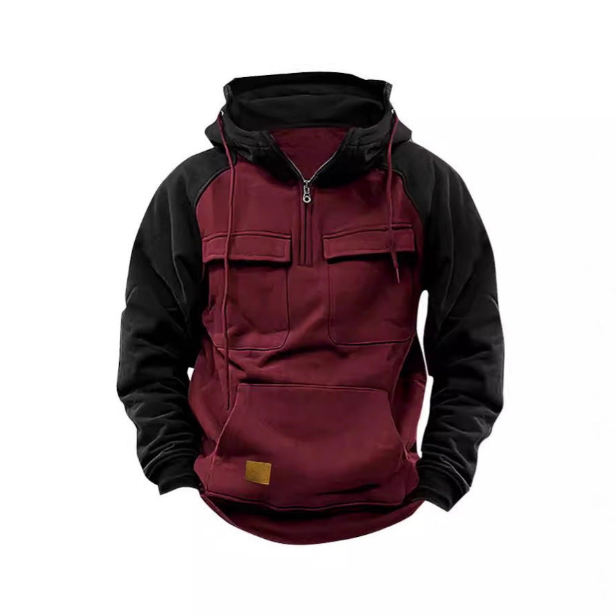 Herren Hoodie Funktionell Mit Taschen Modern Sportlich - BerlinGlamour