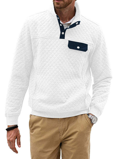 Herren Fleece-Pullover Sportlich Reißverschluss Bequem