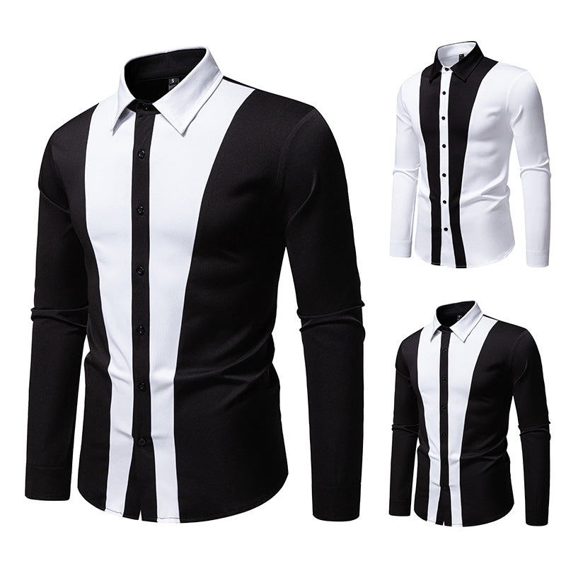 Herren Hemd mit Kontrastfarben Elegantes Design Modern