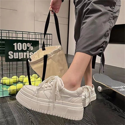 Damen Plateau Sneaker Trendig Rutschfest Modisch
