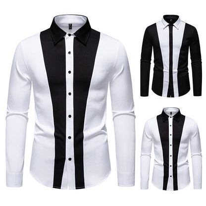 Herren Hemd mit Kontrastfarben Elegantes Design Modern - BerlinGlamour
