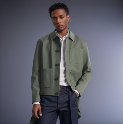 Herren Jacke Modern aufgesetzte Taschen Hochwertig - BerlinGlamour