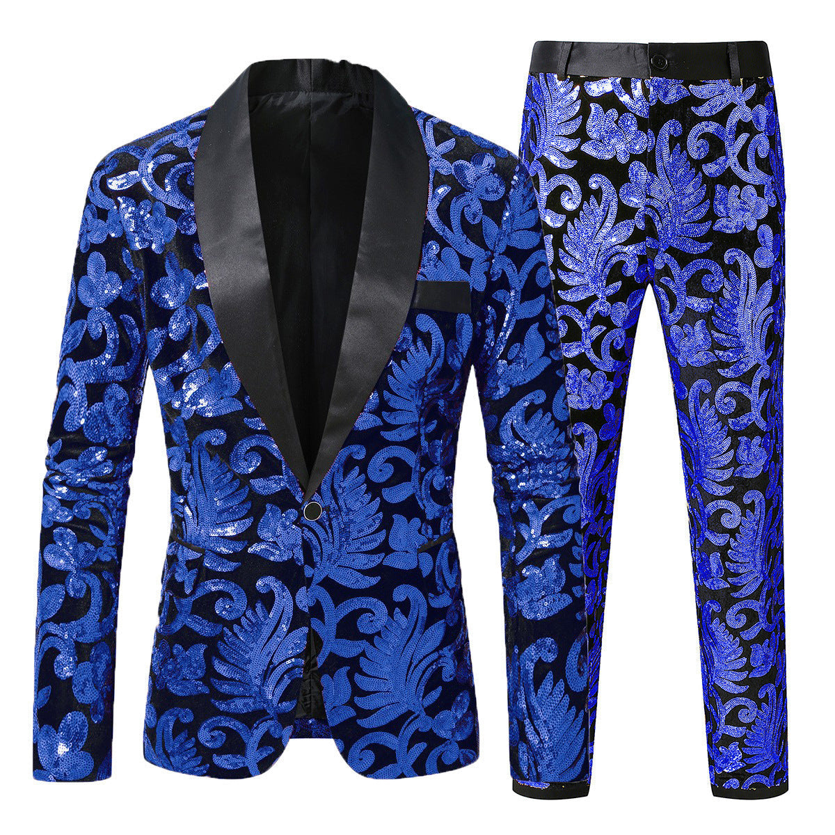 Herren Anzug Set Pailletten Glitzer Effekt