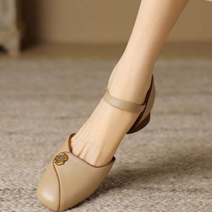 Damen Sling-Sandalen Elegant mit Knöpfen Sommermode