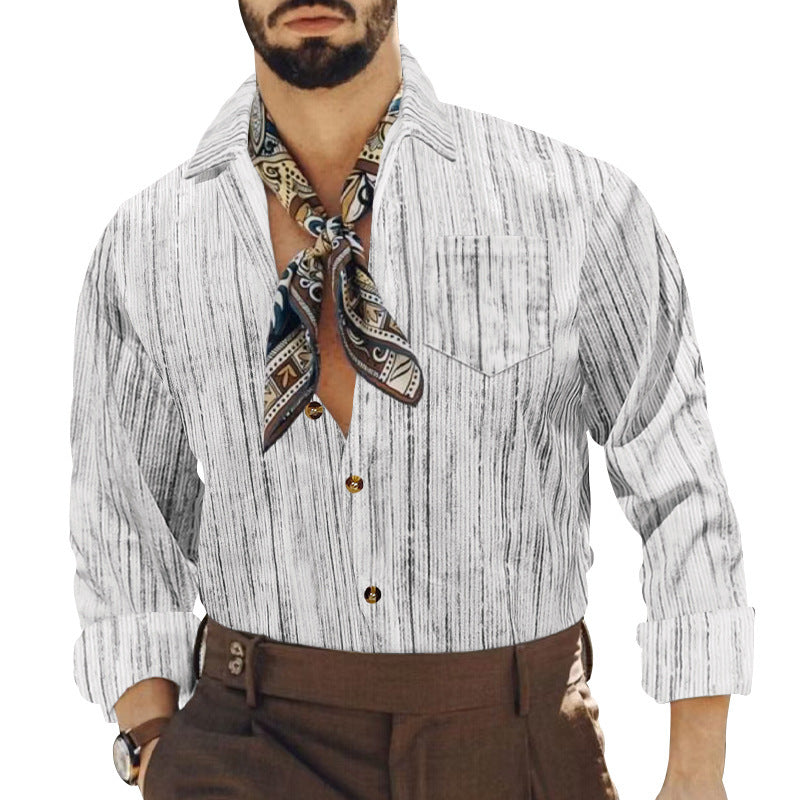 Herren Hemd Lässig Modern mit Brusttasche