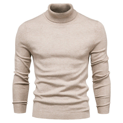 Herren Rollkragenpullover Merinowolle Weich Modern