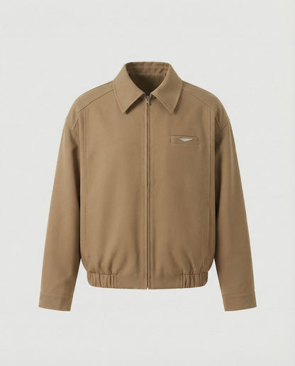 Herren Kurzjacke Vintage Look Khaki Baseball Stil