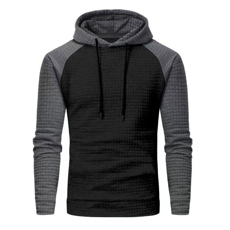 Herren Kapuzenpullover Strukturiert Baumwolle Modern