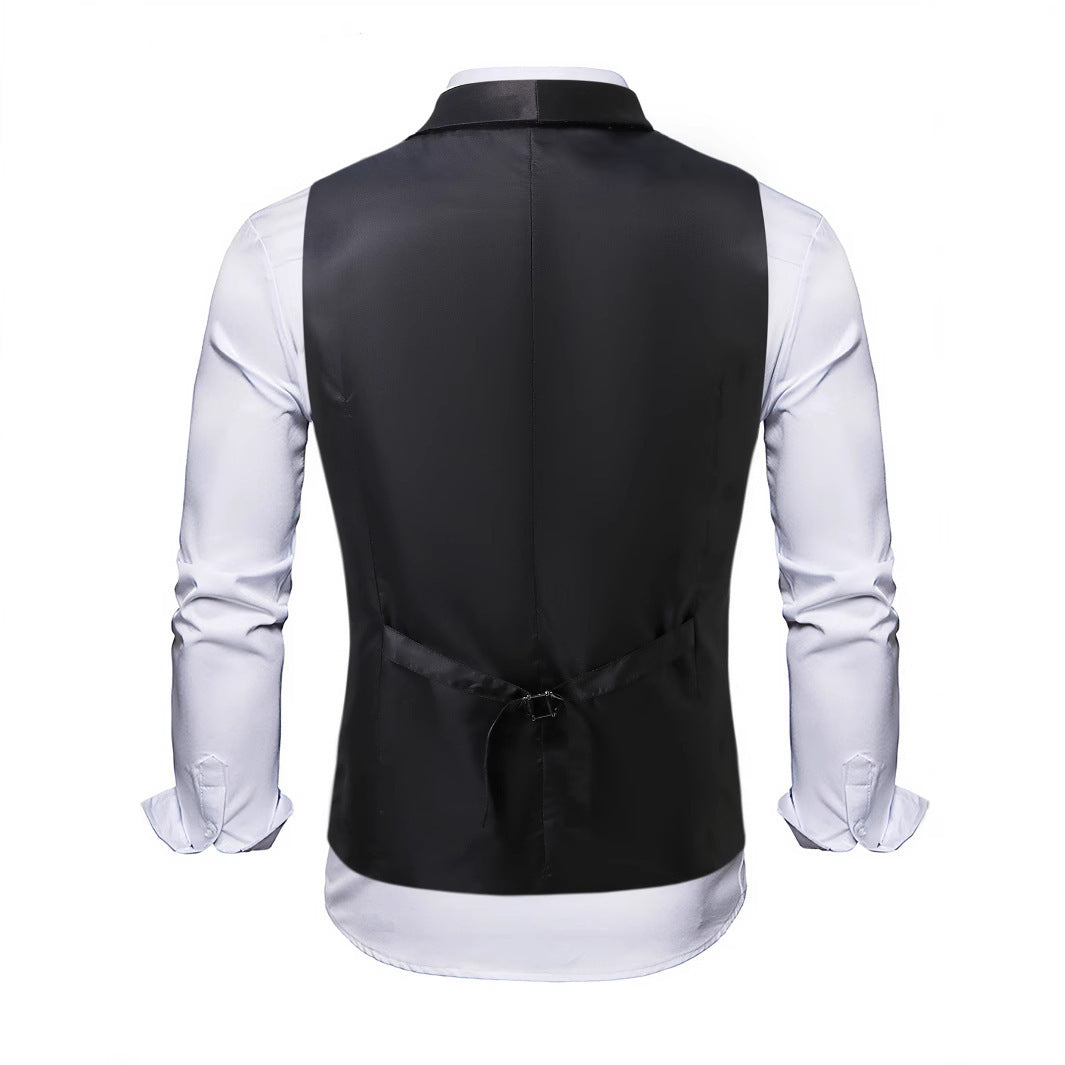 Eleganter Herren Anzug mit Pailletten Weste Glamour