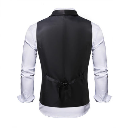 Eleganter Herren Anzug mit Pailletten Weste Glamour