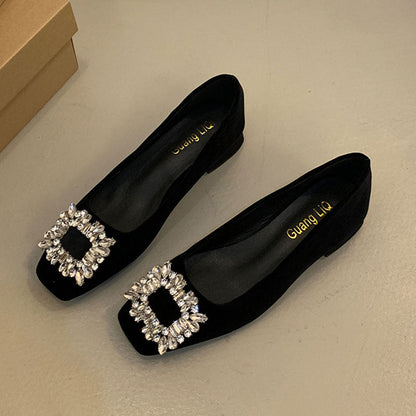 Damen Ballerinas Glitzernd mit Kristallen Elegant