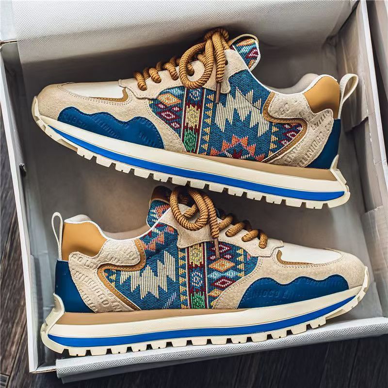 Damen Sneaker Sportlich Tribal Muster Rutschfest - BerlinGlamour