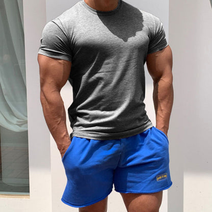 Herren Sportset: Fitness-T-Shirt und Shorts Kurz Trainingsbekleidung