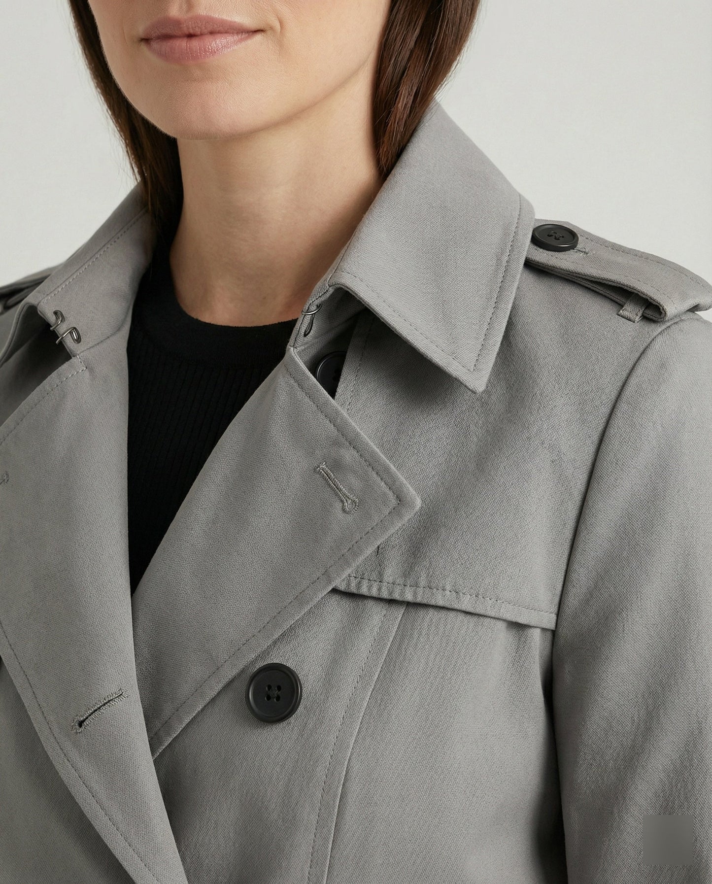 Damen Trenchcoat Groß geschnitten mit Taillengürtel Modern