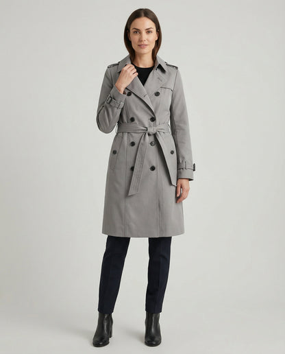 Damen Trenchcoat Groß geschnitten mit Taillengürtel Modern