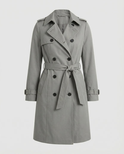 Damen Trenchcoat Groß geschnitten mit Taillengürtel Modern