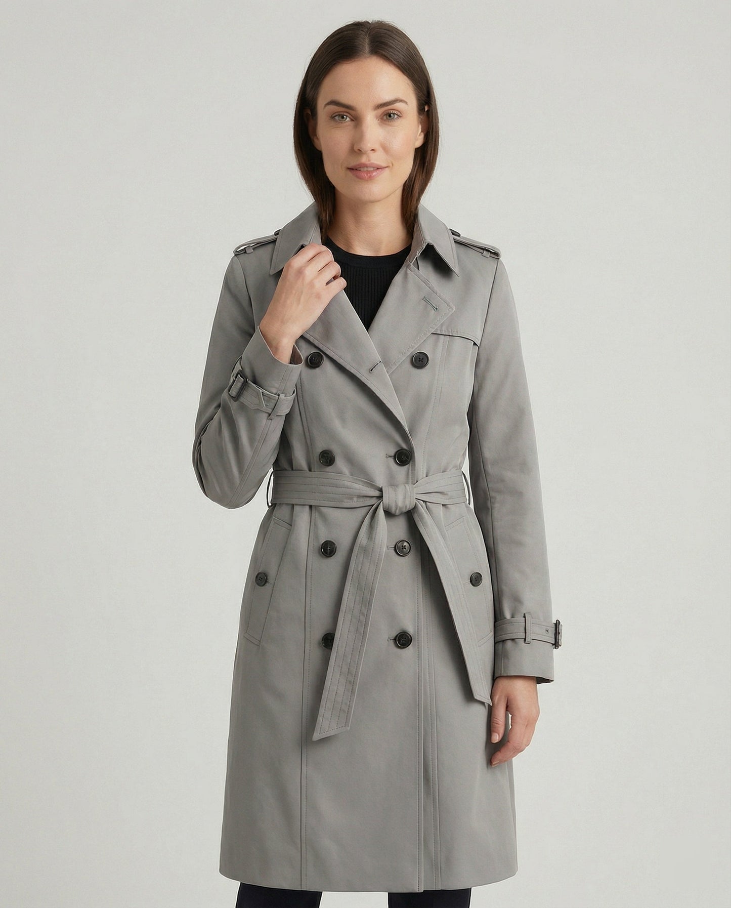 Damen Trenchcoat Groß geschnitten mit Taillengürtel Modern - BerlinGlamour
