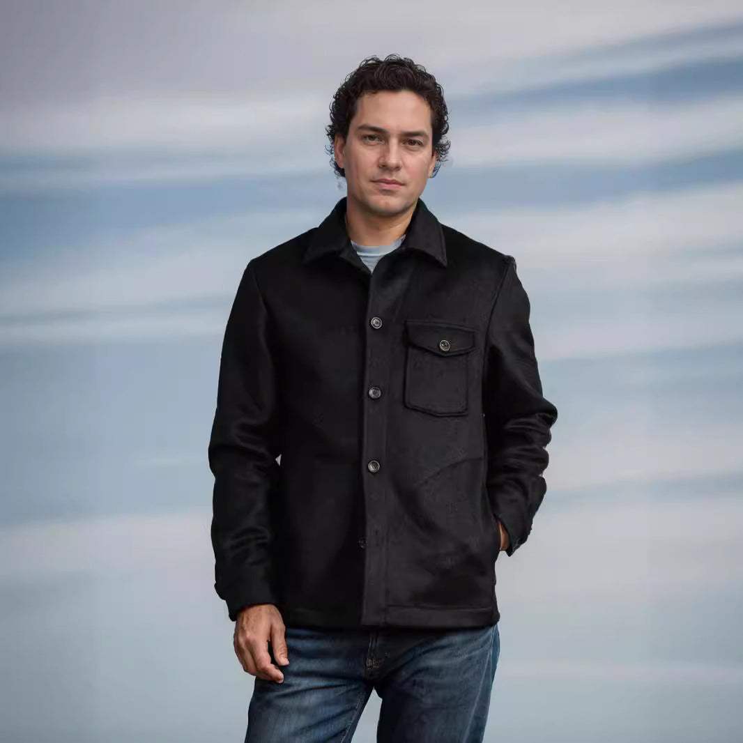Herren Wolljacke Praktisch Mit Taschen Winter - BerlinGlamour