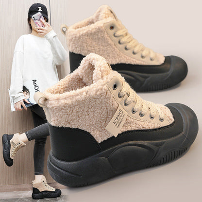 Damen Stiefel Warm High-Top Winter Schnee Schuhe Rutschfest - BerlinGlamour