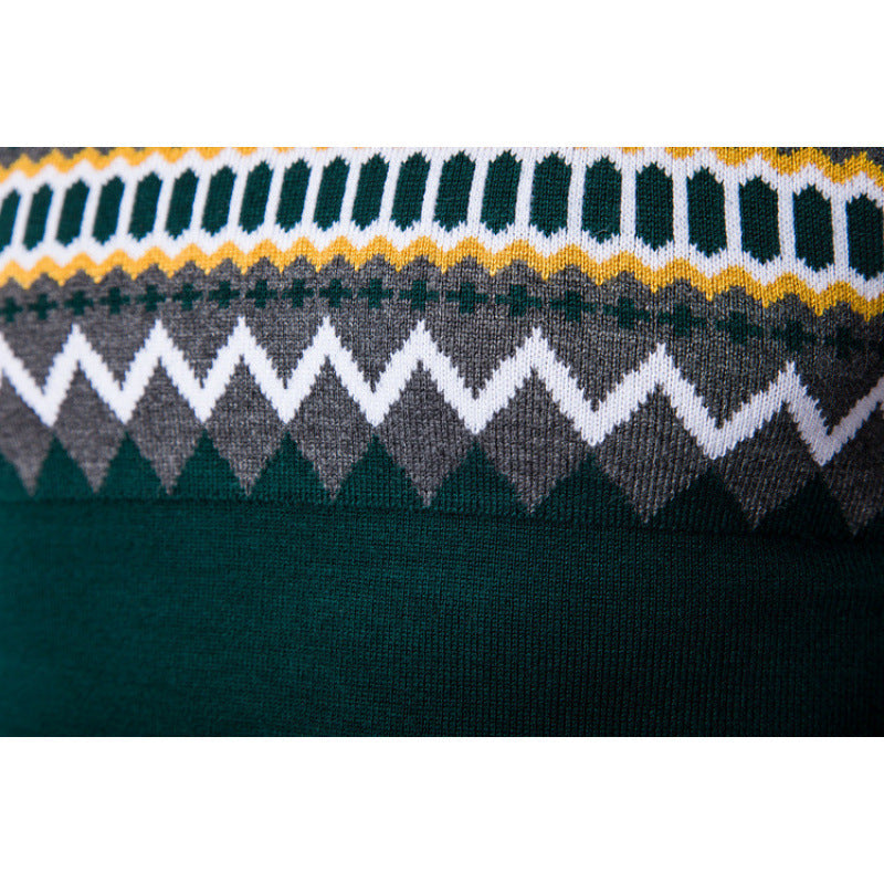 Herren Strickpullover Geometrisches Muster Modern Style