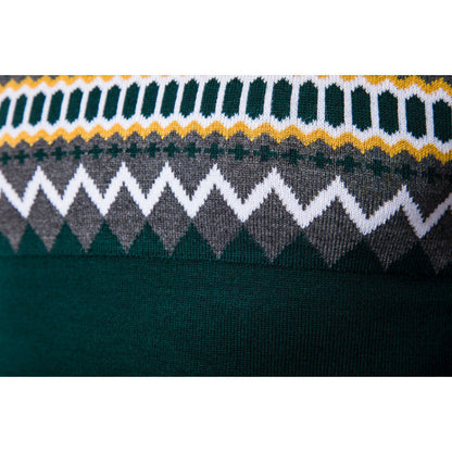 Herren Strickpullover Geometrisches Muster Modern Style