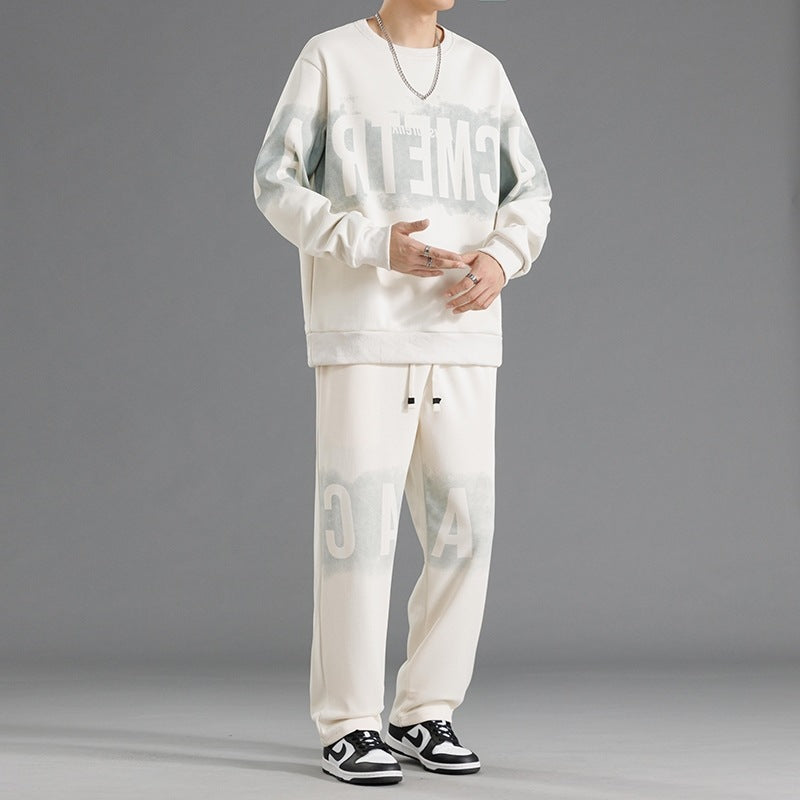 Herren Sweatshirt und Hose Set Bequem Casual Grau - BerlinGlamour