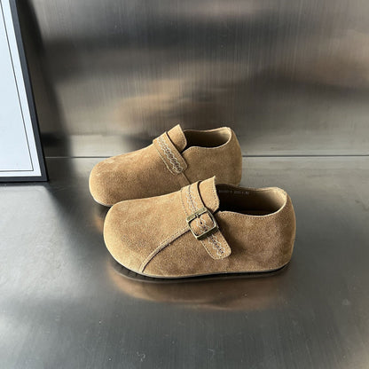 Damen Clogs Wildleder Bequem Verstellbarer Riemen