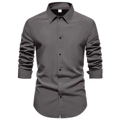 Herren Langarmhemd Modern Baumwolle Hochwertig Berlin