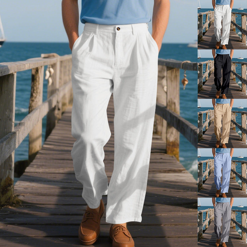 Leichte Herrenhose atmungsaktiv Leinen Sommerhose - BerlinGlamour