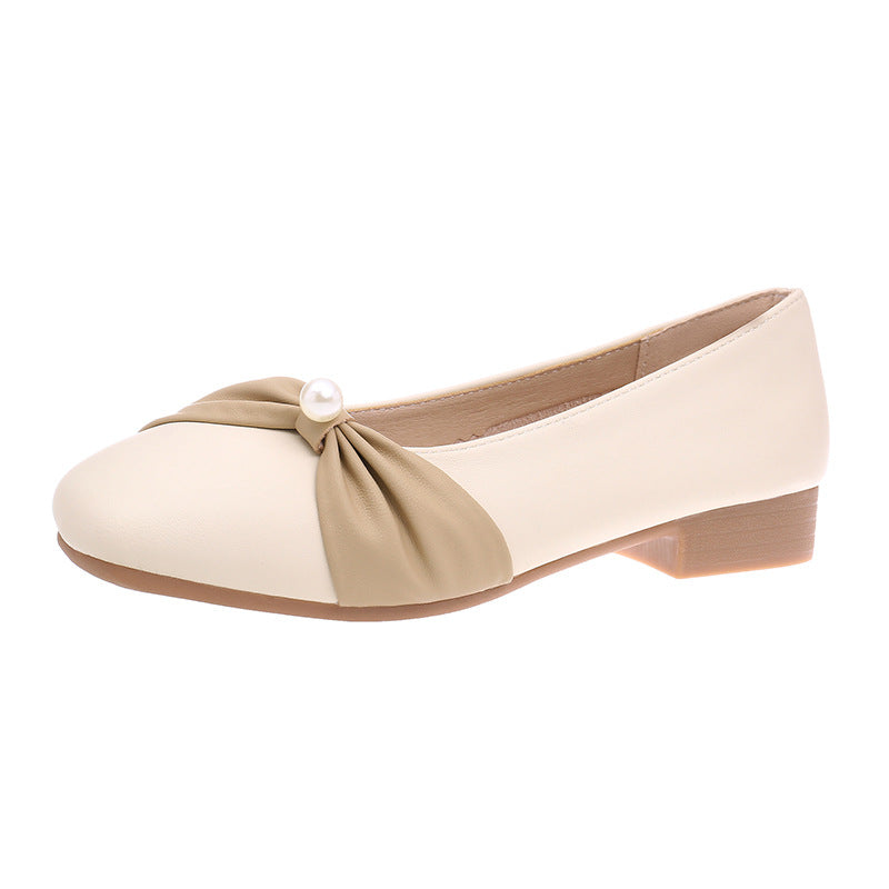 Damen Ballerinas Elegant mit Rüschendetail und Perlen