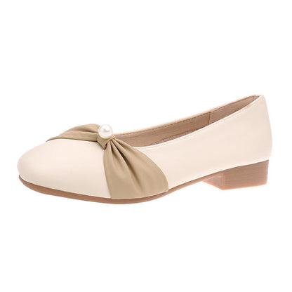 Damen Ballerinas Elegant mit Rüschendetail und Perlen