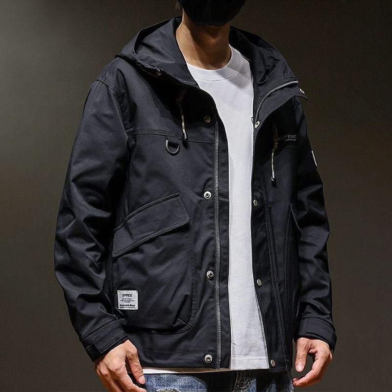 Herren Outdoor-Jacke Funktionsjacke Wasserdicht mit Kapuze