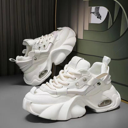 Damen Sneaker Bequem Dämpfung Modisch Schwarz - BerlinGlamour