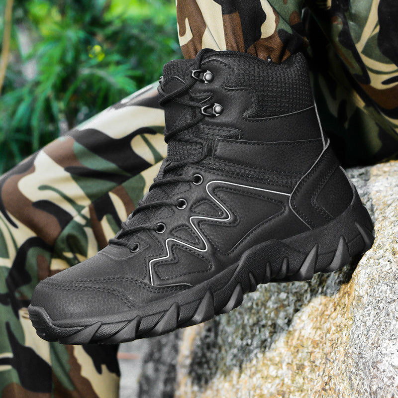 Herren Wanderstiefel Hoch Knöchelschutz Rutschfest Outdoor