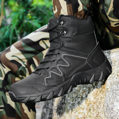 Herren Wanderstiefel Hoch Knöchelschutz Rutschfest Outdoor