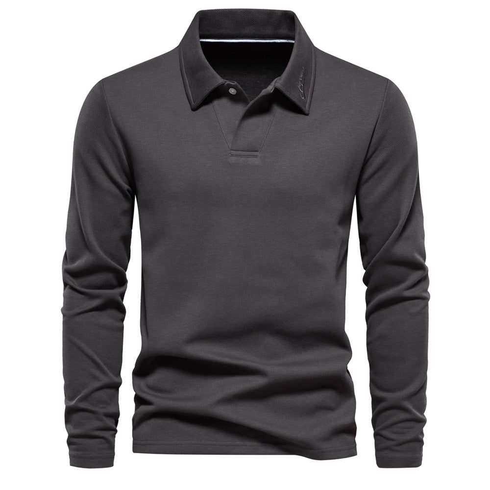 Herren Polo-Shirt Langarm Elegant Sportlich
