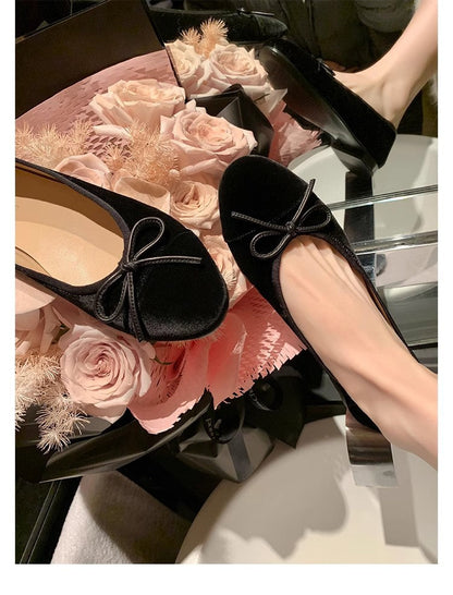 Damen Ballerinas Bequem Schnürsenkel Elegante Schleife