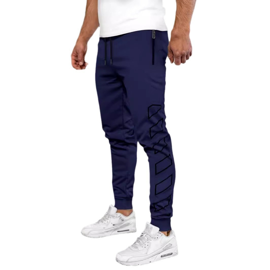 Herren Jogginghose Slim Fit Sportlich Schwarz