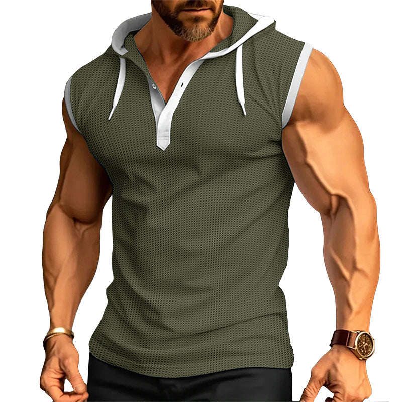 Herren Funktionsshirt Kurzarm Kapuze Sportlich