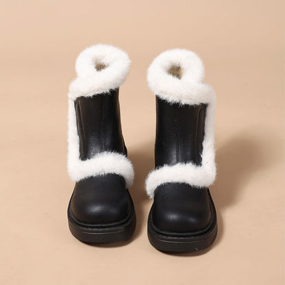 Damen Winterstiefel Warm Kuschelig Gummisohle Mode