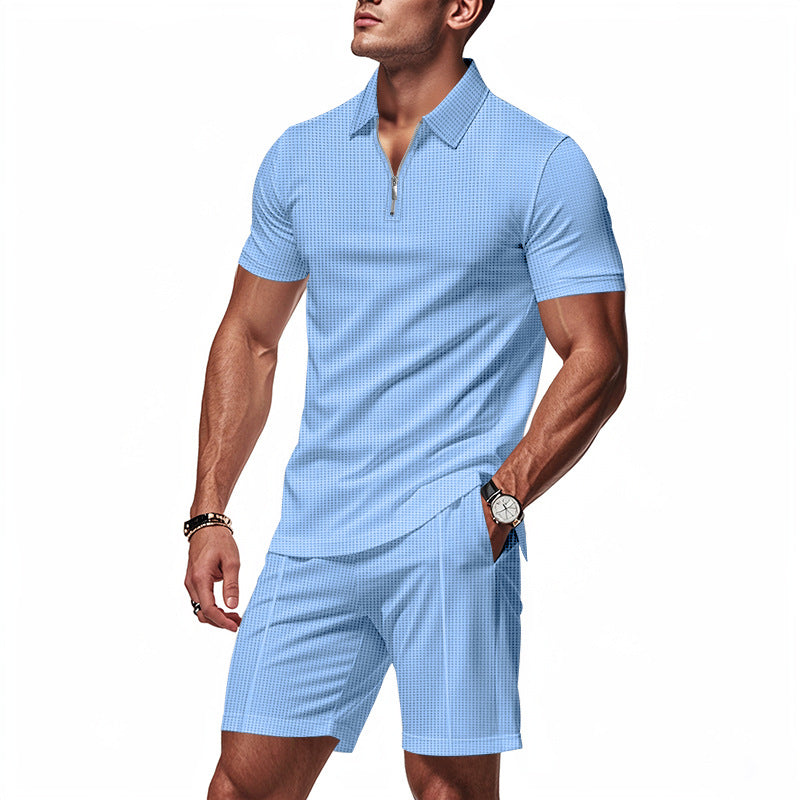 Herren Polo-Shirt Kurzarm Sportlich Mit Taschen