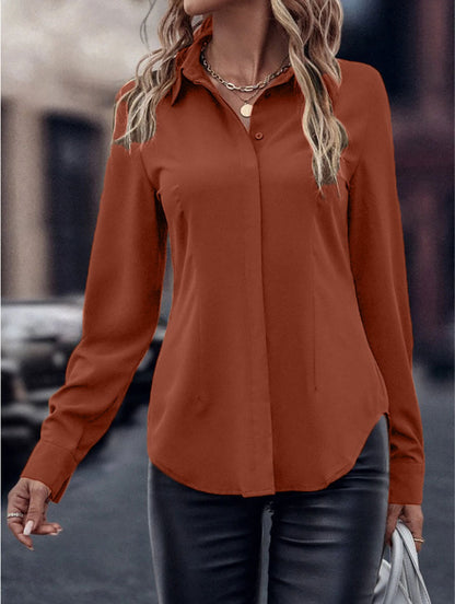 Elegante Damenbluse Satin Klassiker Zeitlos Modern